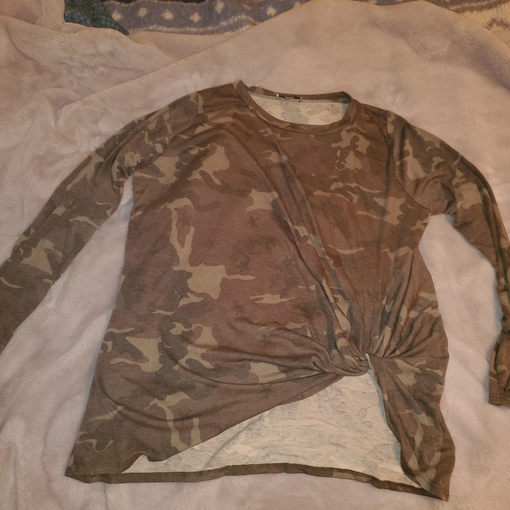 Faded Camo faux know tunic